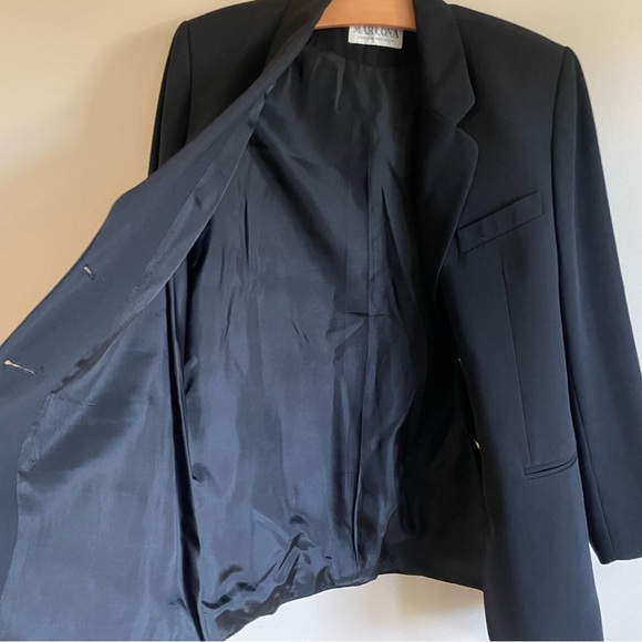Vintage Marcona Design Exclusive Virgin Wool Blend Blazer Suit Jacket Size 10 - Picture 6 of 8